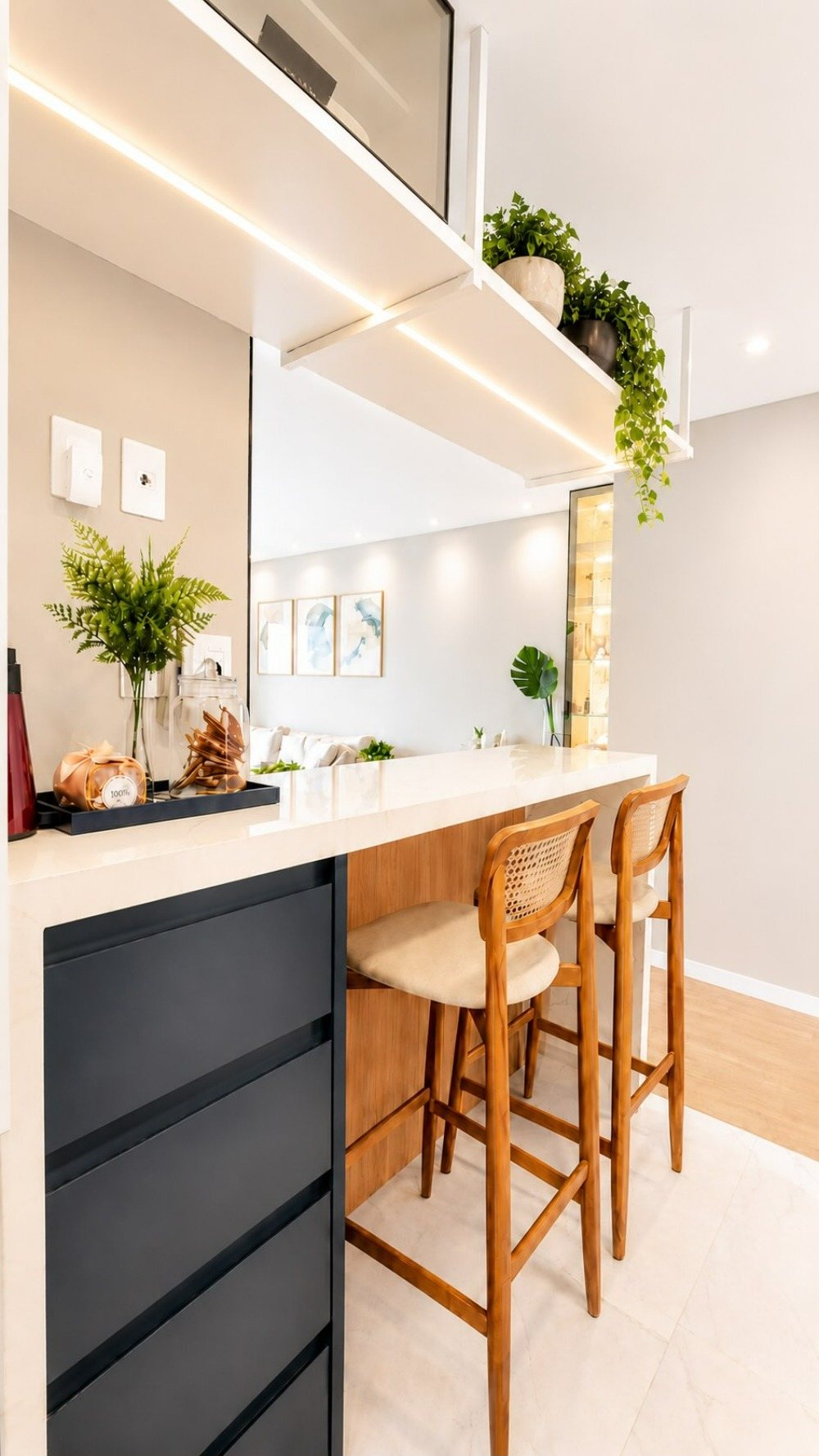 Projeto de interiores de apartamento assinado por Natália Cristina